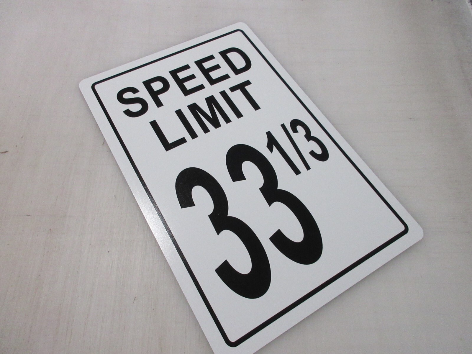 Speed Limit 33 1/3 Metal Sign for Vintage Vinyl Record Album Store Shop DJ 12×18
