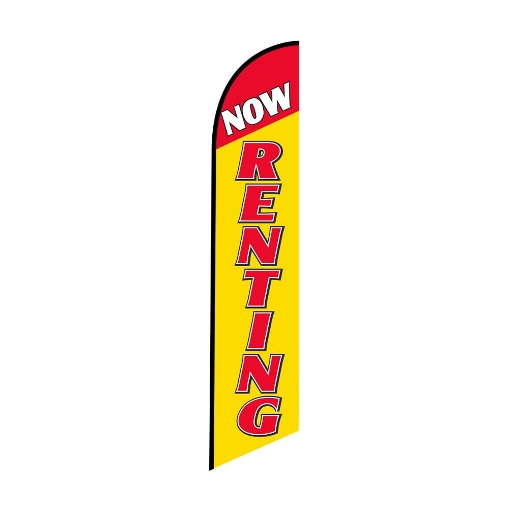 (Pack of 3) Tall Swooper Feather Flags (Rent Me, Now Renting, Available) for…