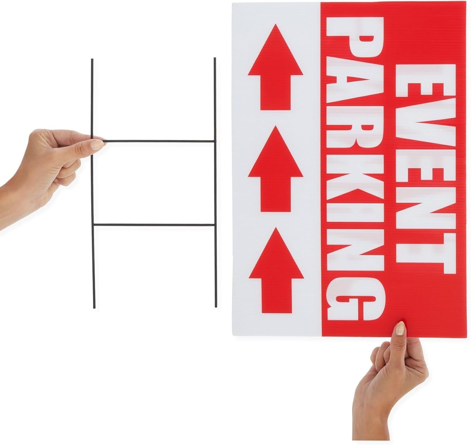 Easy to Install Event Signage – 6-Pack of 12 x 17 Inch Parking Signs with Stakes