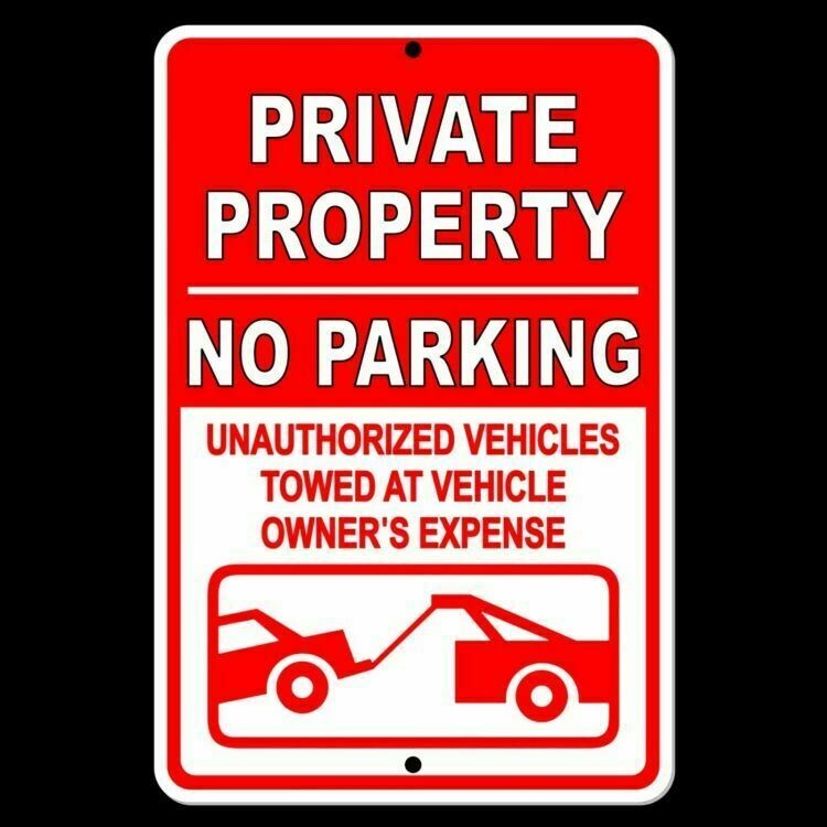 Private Property No Parking Violators Towed At Owners Expense Sign METAL SPP007