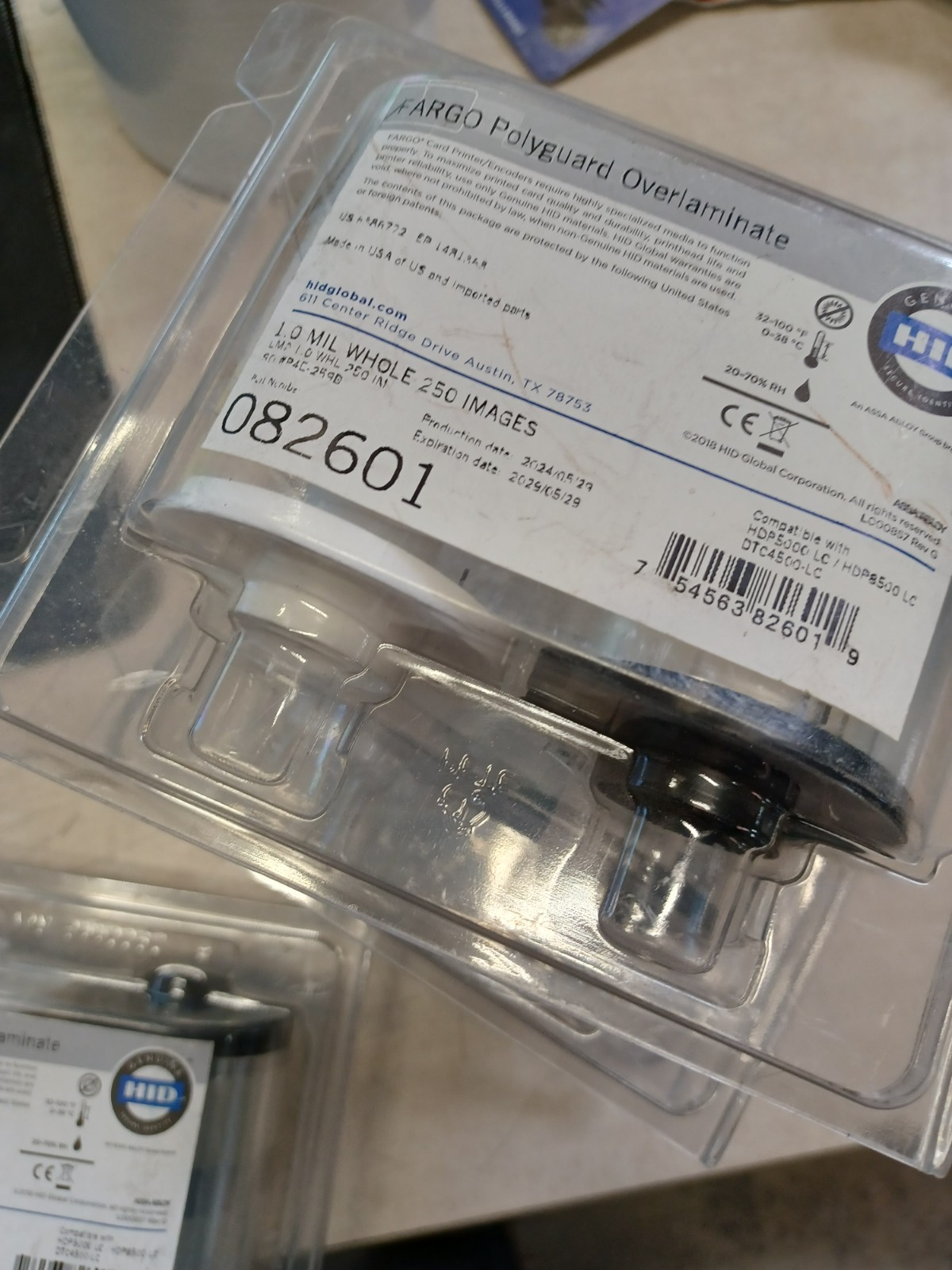 Lot Of 4 HID 082601 Fargo Polyguard Overlaminate 1.0 MIL Whole 250 Images