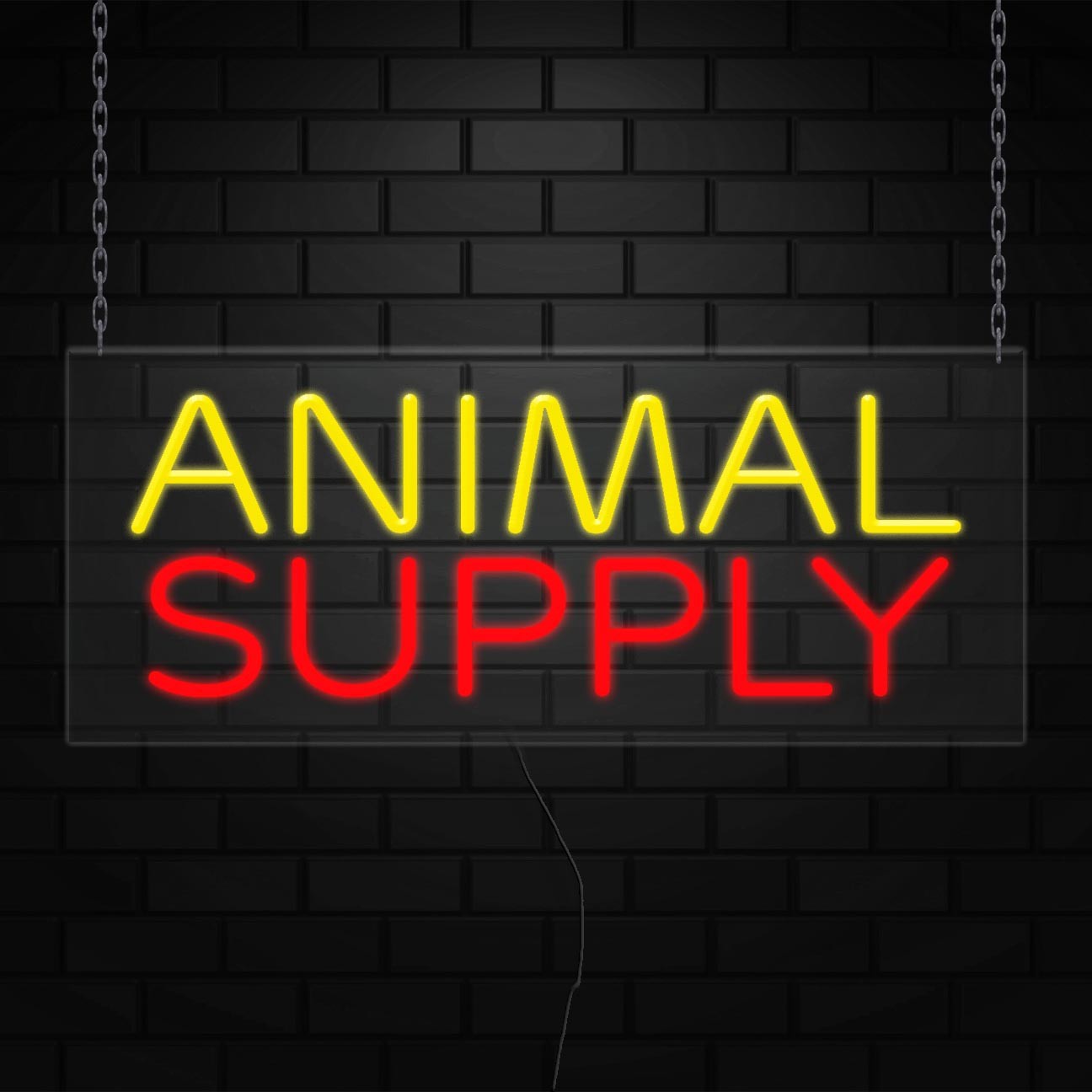 Animal Supply Neon Sign for Retail Displays | LED Flex Neon | 30&Prime;W x 12&Prime;H x 1&Prime;D