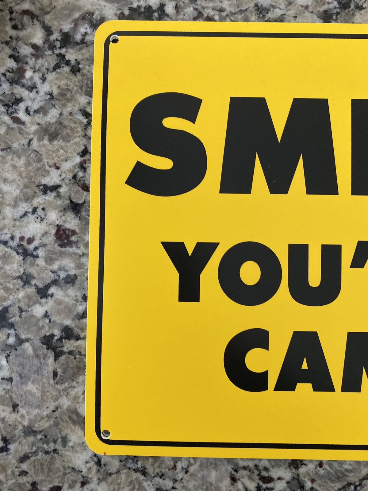 NEW SMILE YOU&rsquo;RE ON CAMERA SECURITY WATERPROOF BUSINESS YELLOW SIGN VIDEO CCTV