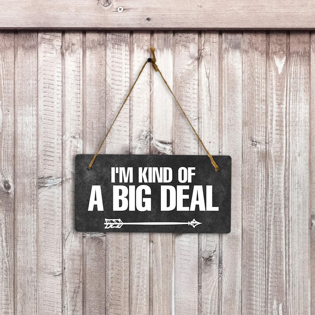 I&rsquo;m Kind Of A Big Deal 5×10 Hanging Plus Wall or Door Sign | Home & Office Decor