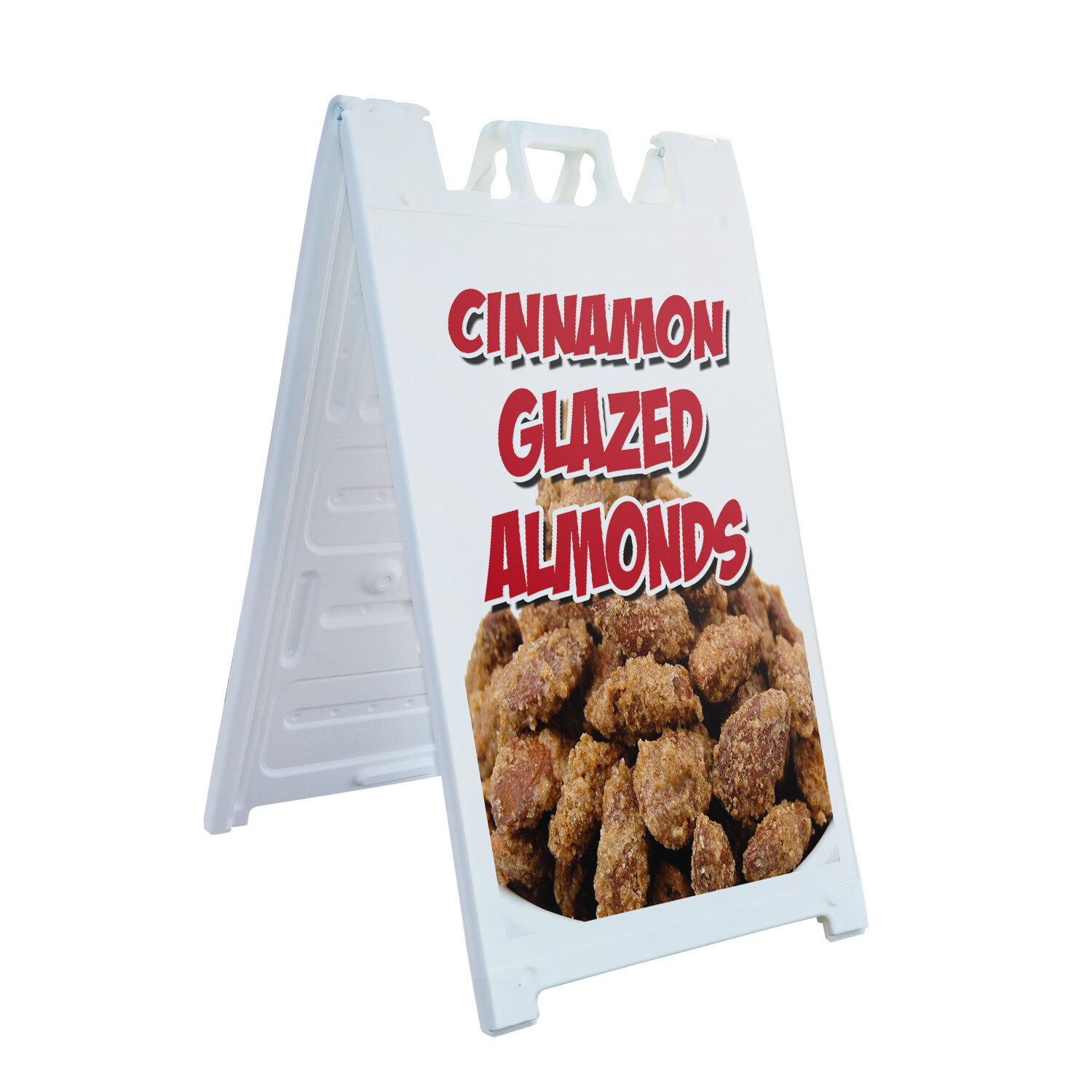 A-frame Sidewalk Cinnamon Glazed Almonds 24&Prime; x 36&Prime; Double Sided A-Frame Sidewalk