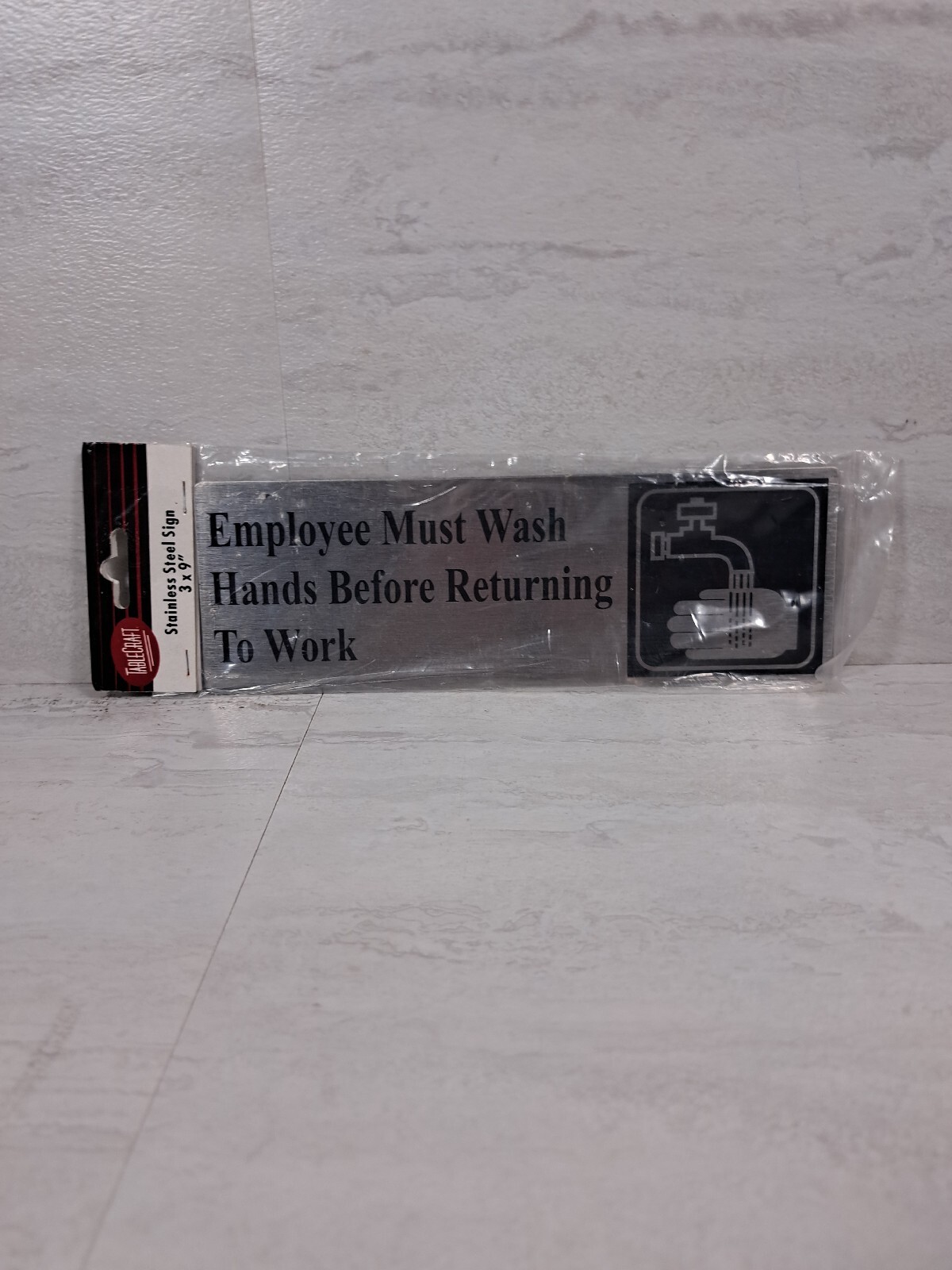 Employee Must Wash Hands Before Returning To Work Signs Stainless Steel NEW