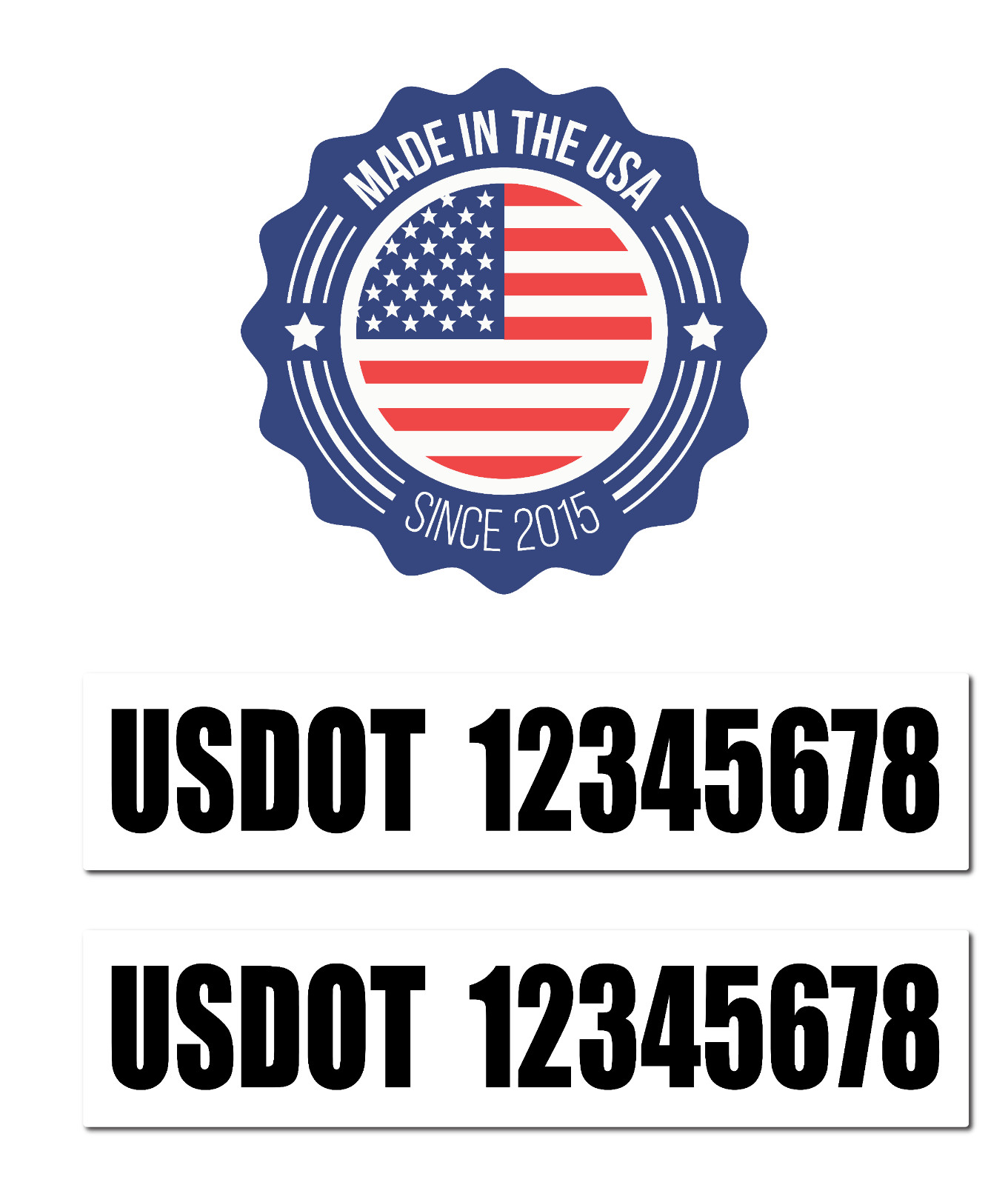 2-PACK 18&Prime;x4&Prime; CUSTOM USDOT NUMBER MAGNETS – US DOT COMPLIANCE ESSENTIAL USA MADE