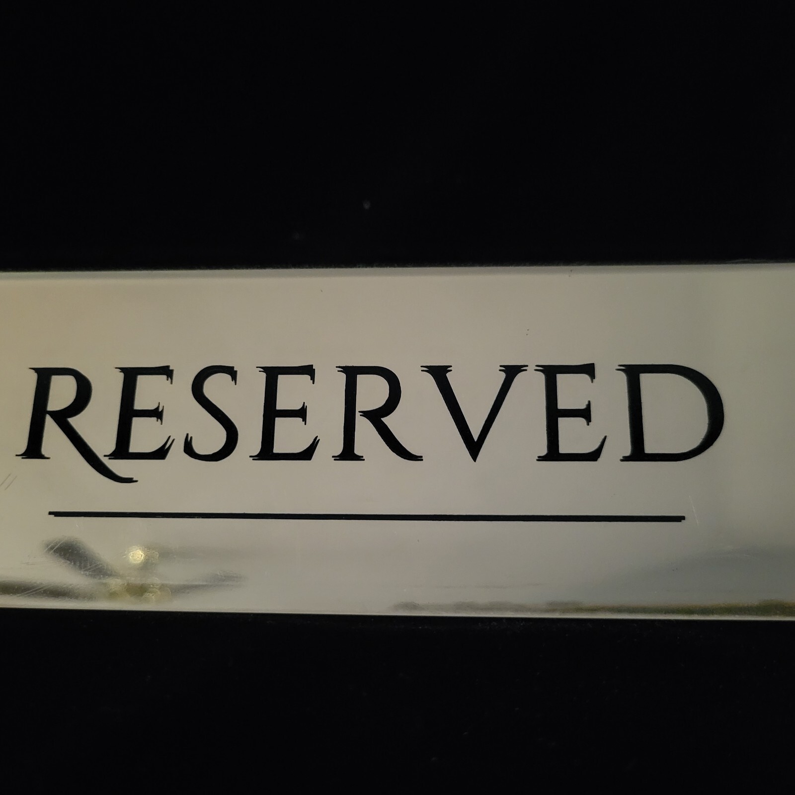 Lot Of 12 Plastic Table Top Reserved Double Sided Signs