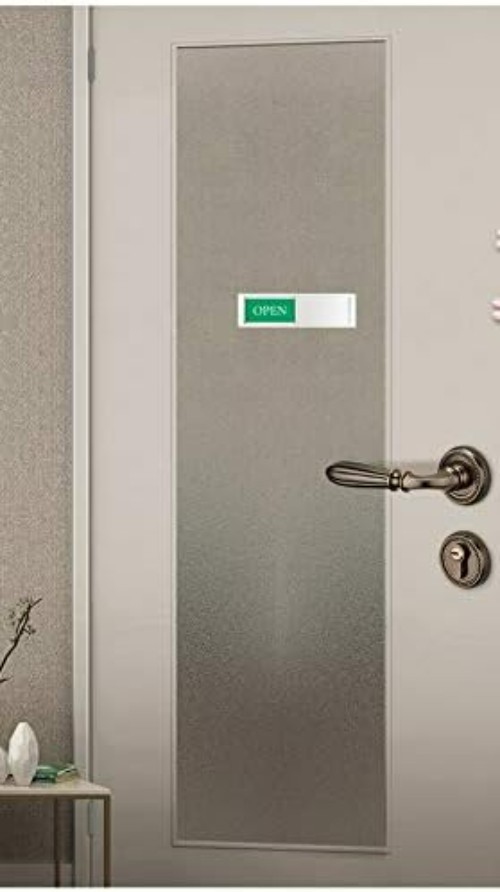 Eye-Catching Sliding Acrylic Sign for Business Doors: 2×7 Inches, Magnetic Mount
