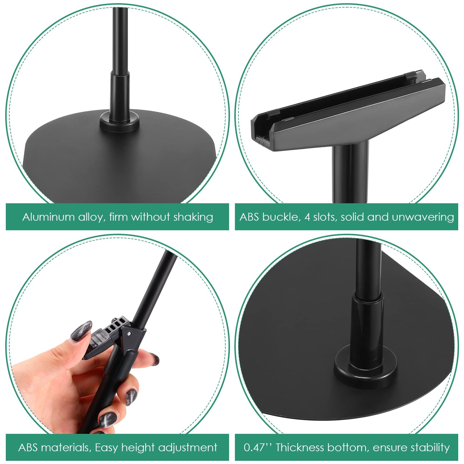 12 Pack Adjustable Poster Stand Holder Floor 8.5 x 11 Inch, black