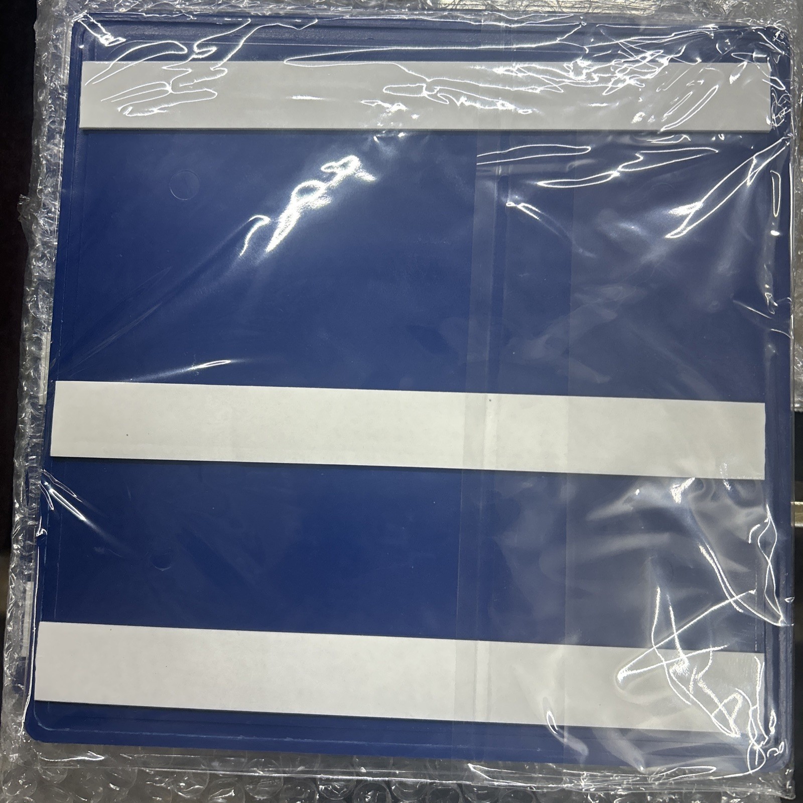 (Qty 3) Emergency Communication Sign 8&Prime;x8&Prime; Plastic Blue (Pack Of 3)