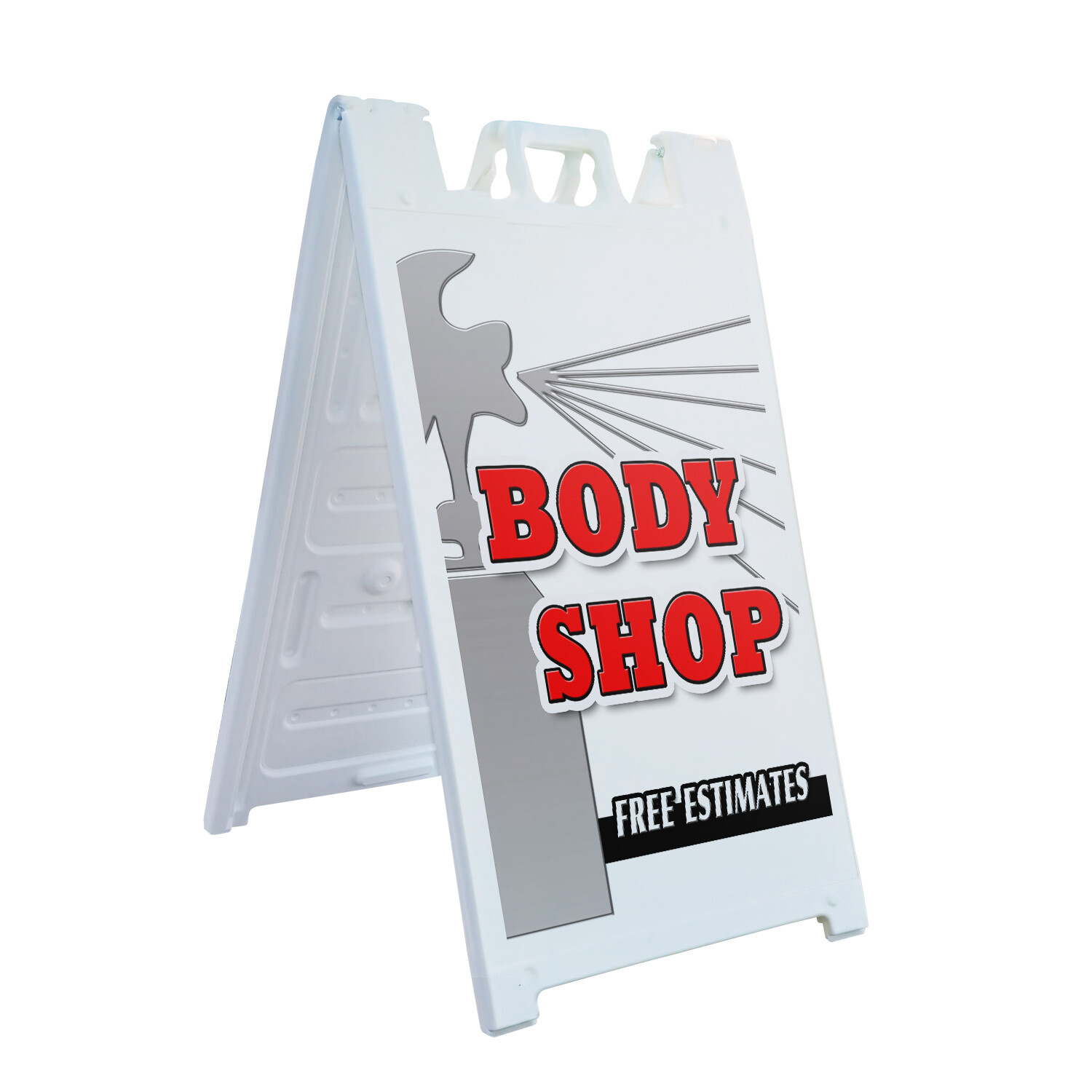 A-frame Sidewalk Body Shop Free Estimates 24&Prime; x 36&Prime; Double Sided A-Frame Sidewal