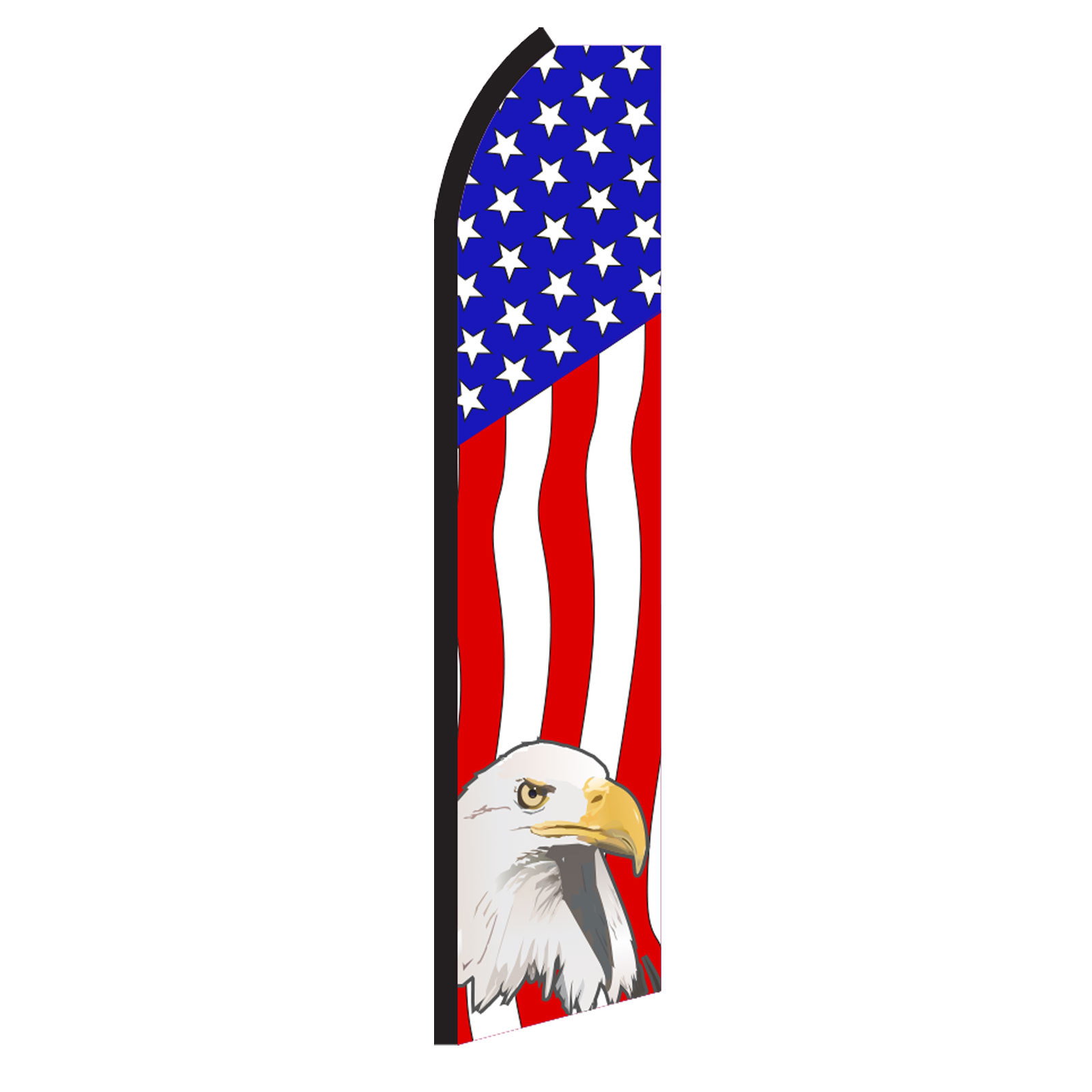 USA EAGLE VERTICAL – Standard Half Sleeve Swooper Banner Flag Only