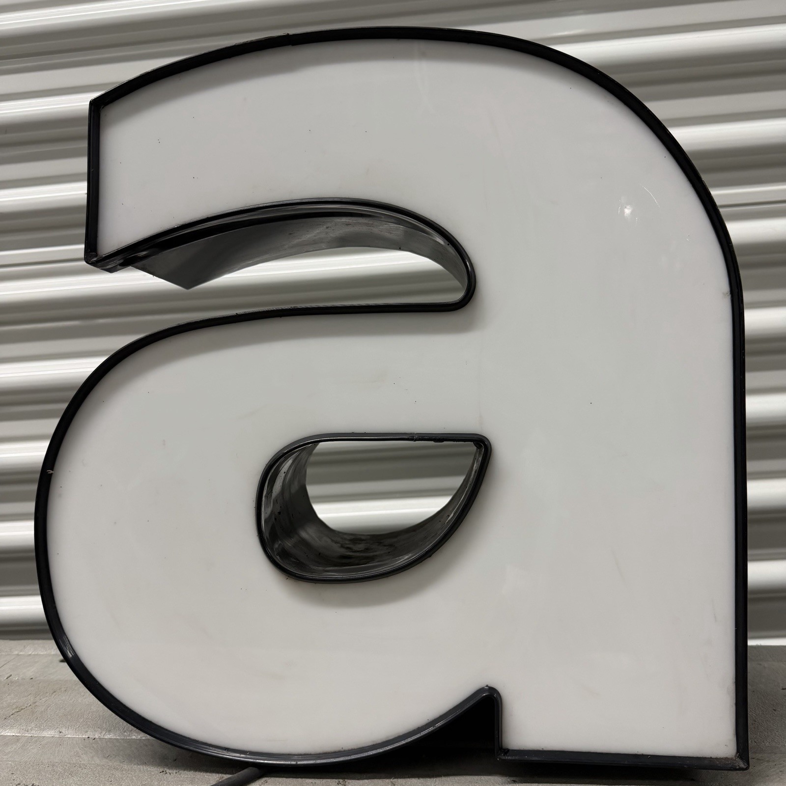 Vintage Illuminated Channel Letter “a” Store Sign Neon Commercial For Parts
