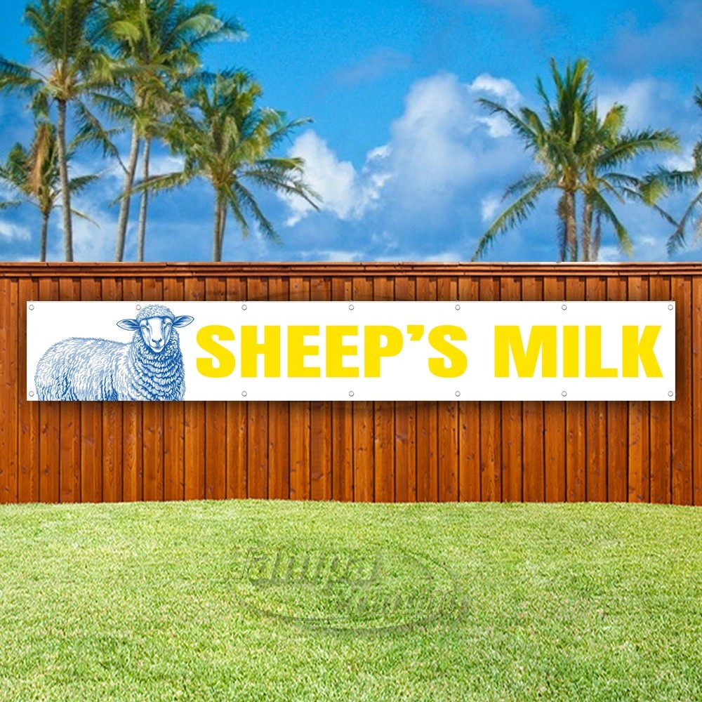 SHEEP&rsquo;S MILK Advertising Farm Fresh Drinks Vinyl Banner Flag Sign USA XL02266