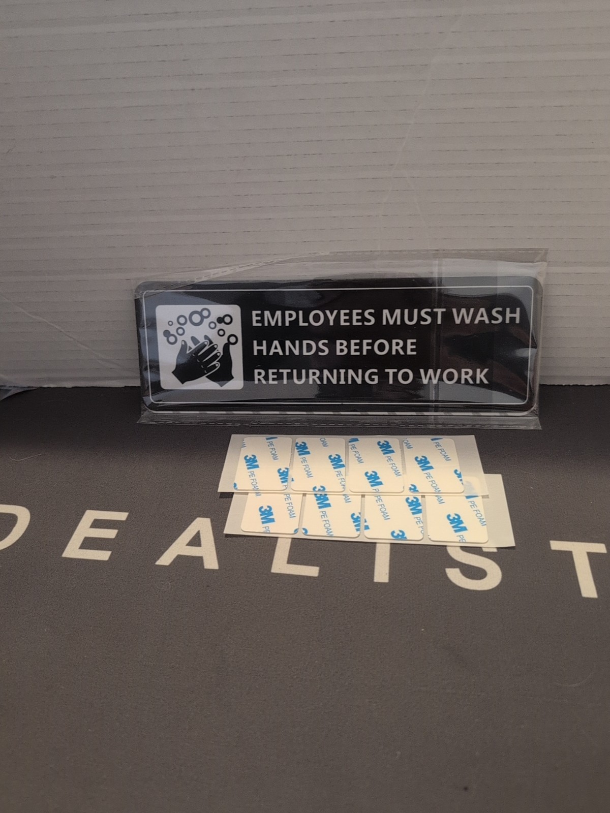 3&Prime;X 9&Prime; Plastic Employee Must Wash Hand Health Department Compliance Sign X2