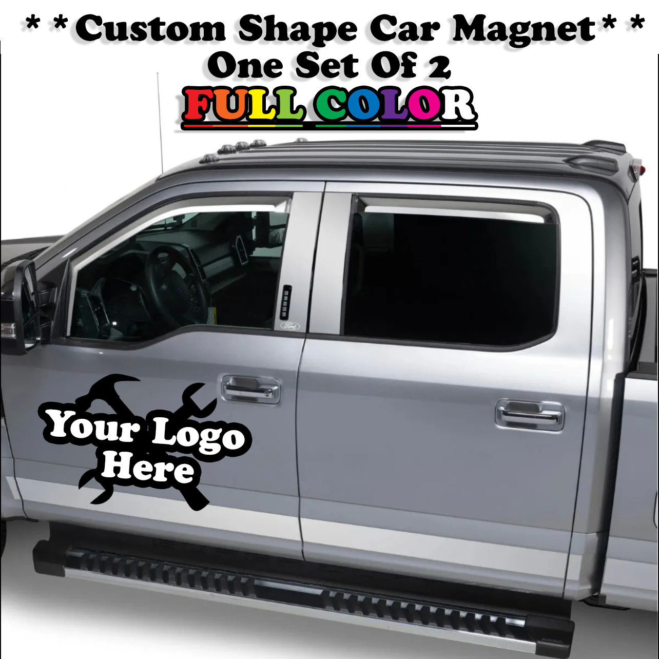 15&Prime; Full Color Vehicle Magnets Custom Shape Auto Truck Van Car Signs Custom