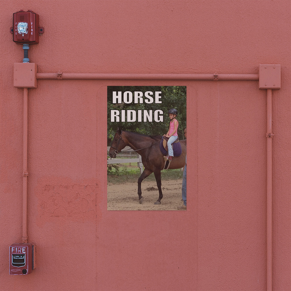 Door Decals Vertical Vinyl Stickers Multiple Sizes Horse Riding B Sports Vinyl