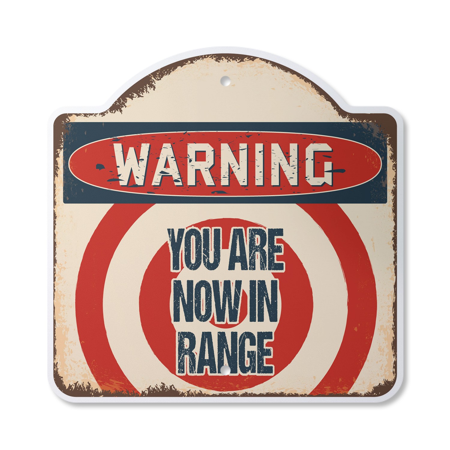 You Are Now In Range Plastic Sign Novelty Gift Funny Joke Gag Road