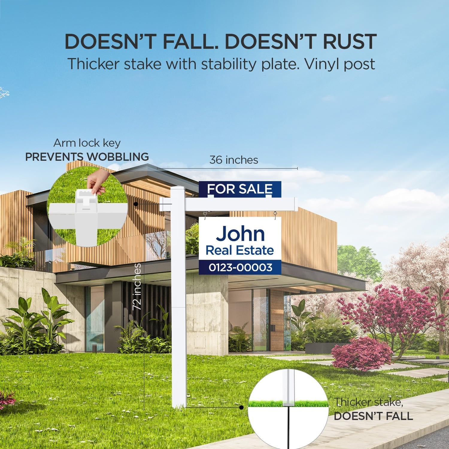 Real Estate Sign Posts Real Estate Signs Holder Realtor Sign Post 6Ft Tall Made