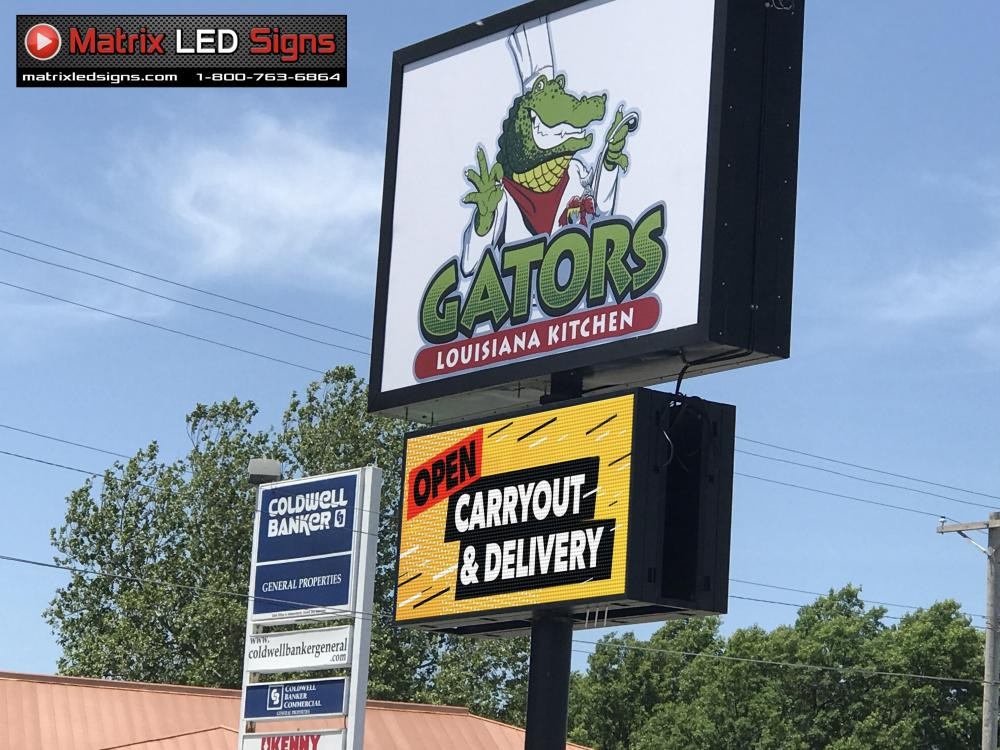 LED Sign Outdoor 2 Sided LED Programmable Message Center 2 Sided Sign P6