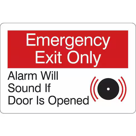 Condor 486H19 Alarm Will Sound If Door Is Opened, 9 In W X 6 In H, Horizontal