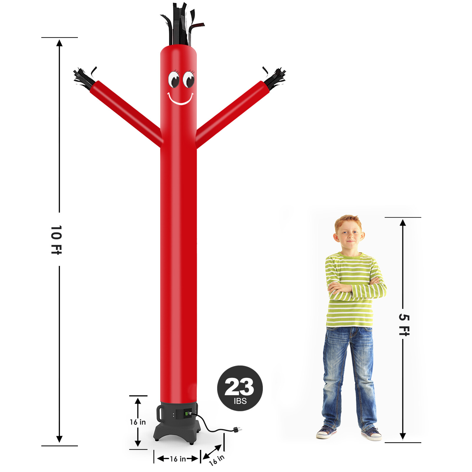 MOUNTO 10FT Inflatable Puppet Dancer with 1/2hp 12inch Blower Complete Set