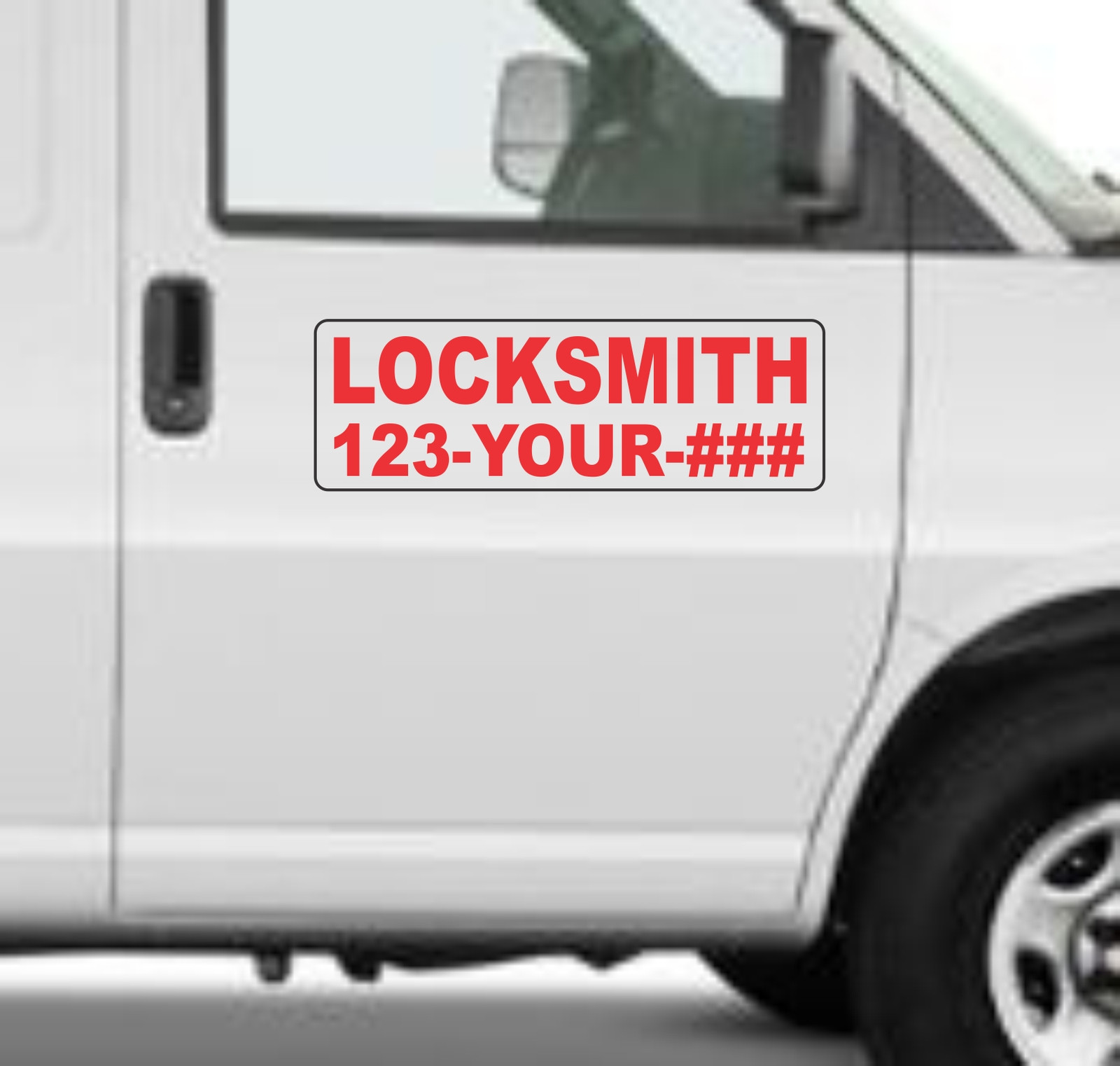 Custom LOCKSMITH Magnetic Signs for Car Truck SUV 6&Prime;x18&Prime; Phone or Web site