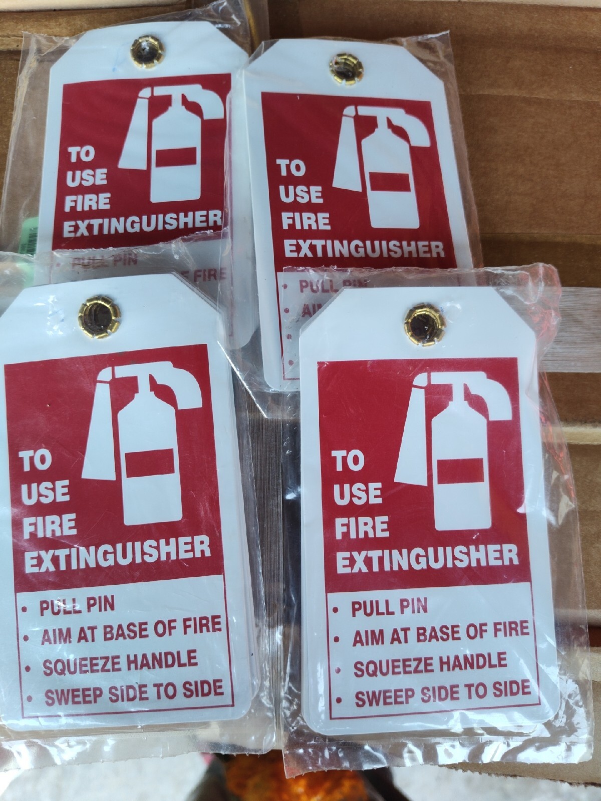 Accuform Trs218ptp Fire Extinguisher Tag,5-3/4X3-1/4 In,Plastic,20/Pk