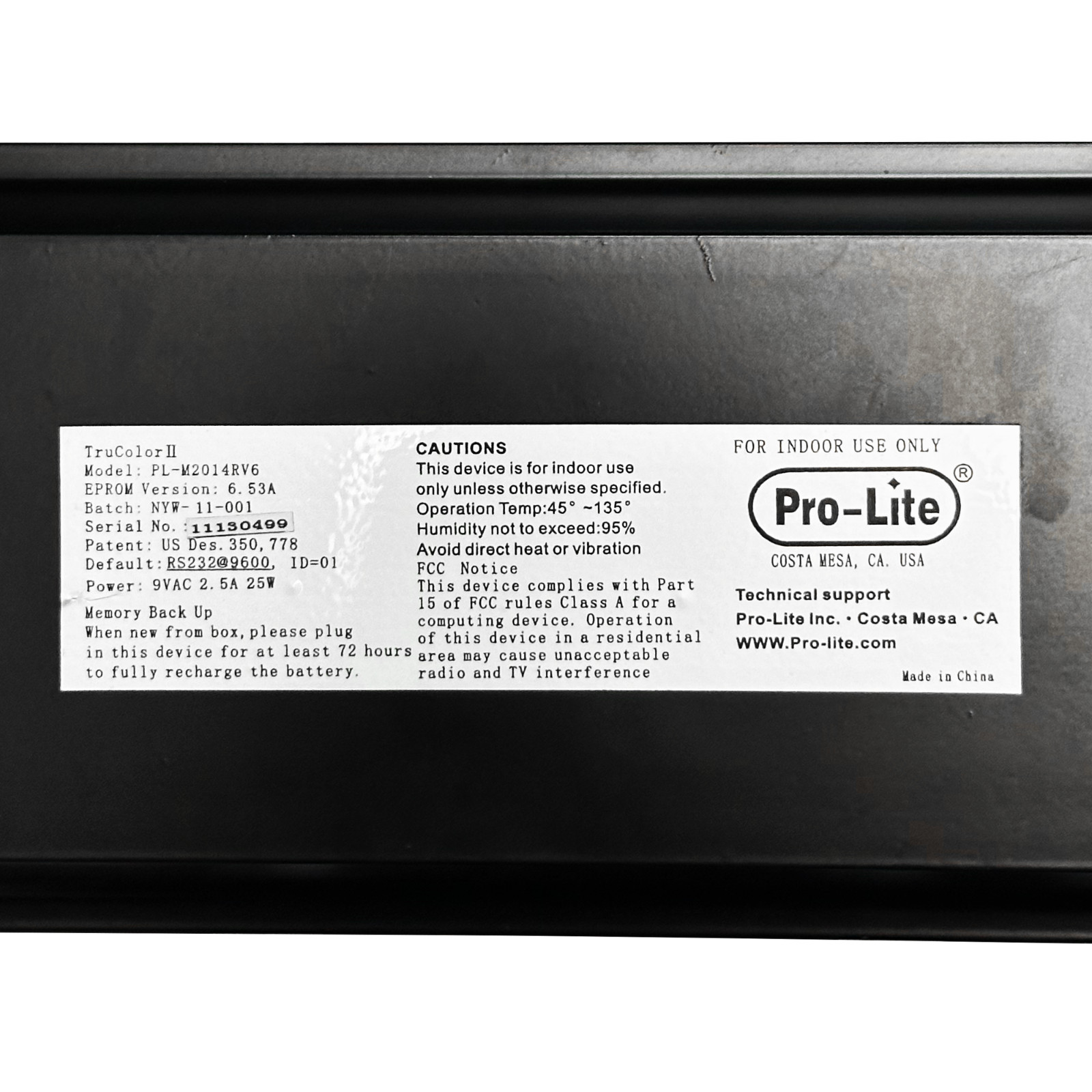 Pro-Lite *Refurb* TruColor 2 Programmable Electronic Message Sign