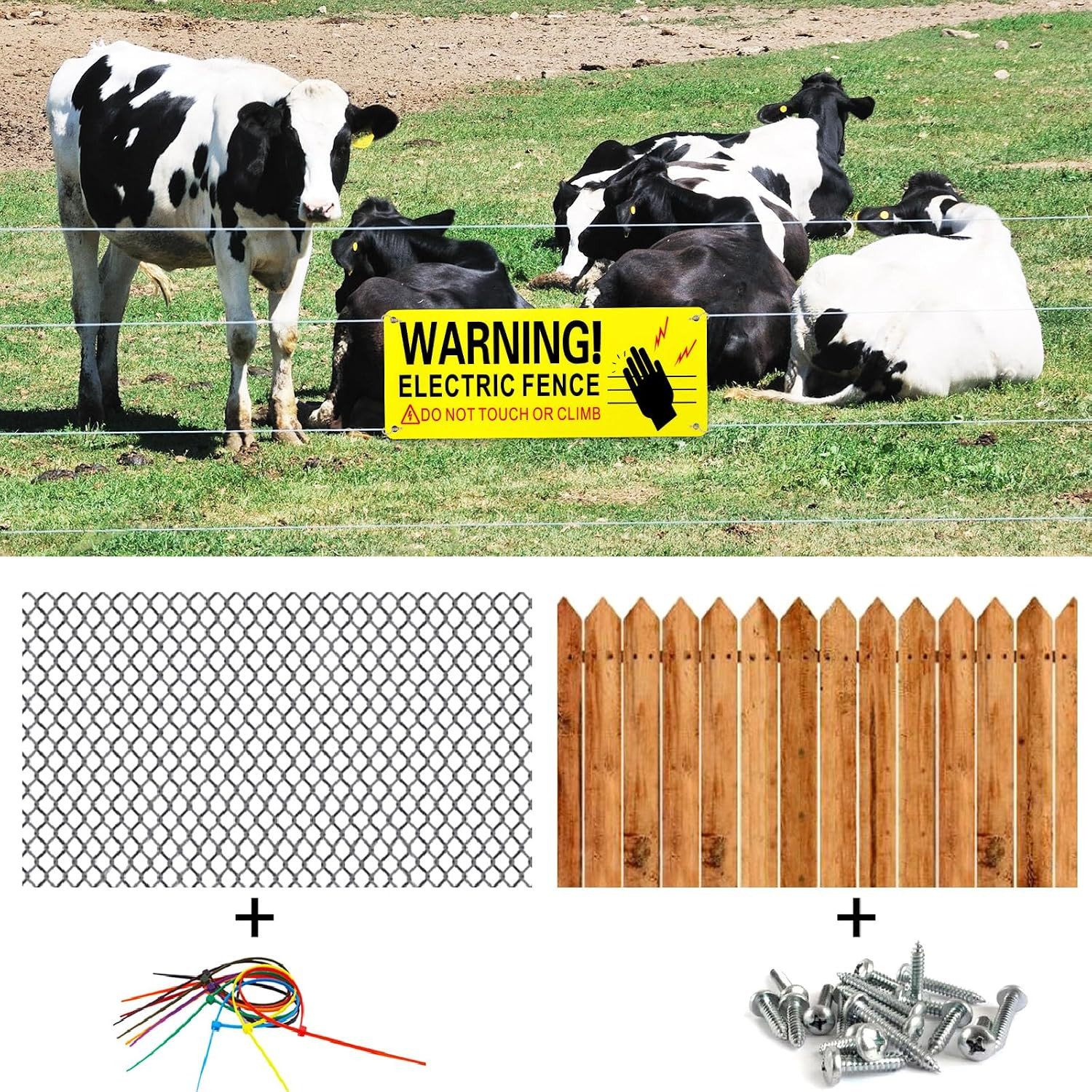 8 Pack Metal Electric Fence Warning Signs 10 X 4 Inches Reflective