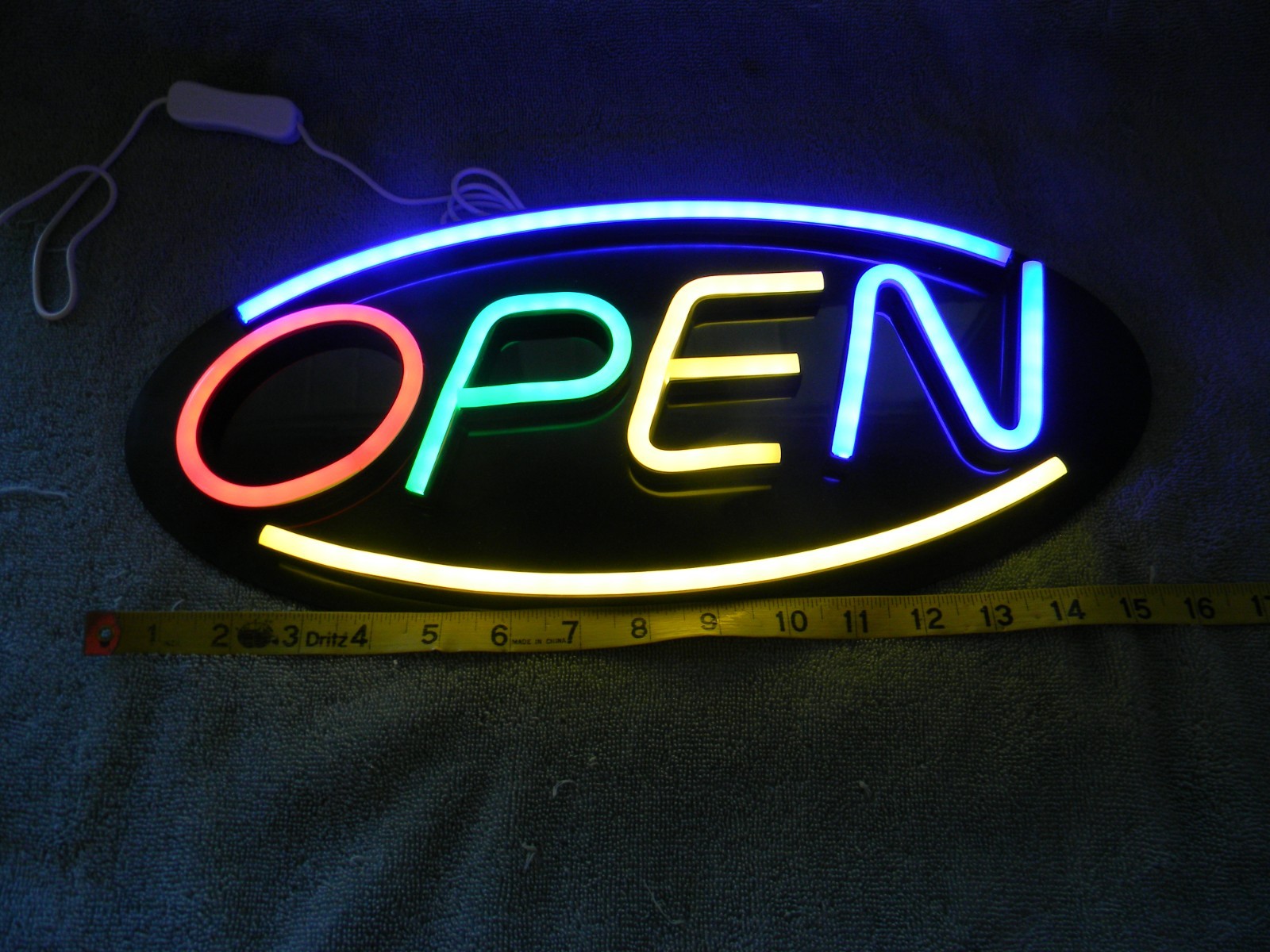 Multicolored Neon Open Sign ~ Business Hours Sign ~ Open/Closed Sign Lot