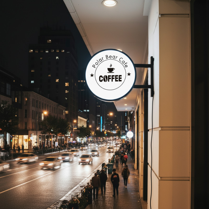 LED Light Box Sign Double Sided Illuminated Advertising Projecting Shop Sign