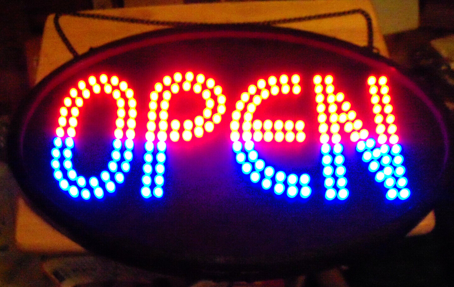 NEW 13&Prime; x 21&Prime; MULTIFUNCTION LED OPEN STORE SIGN BY GREEN LIGHT INNOVATIONS