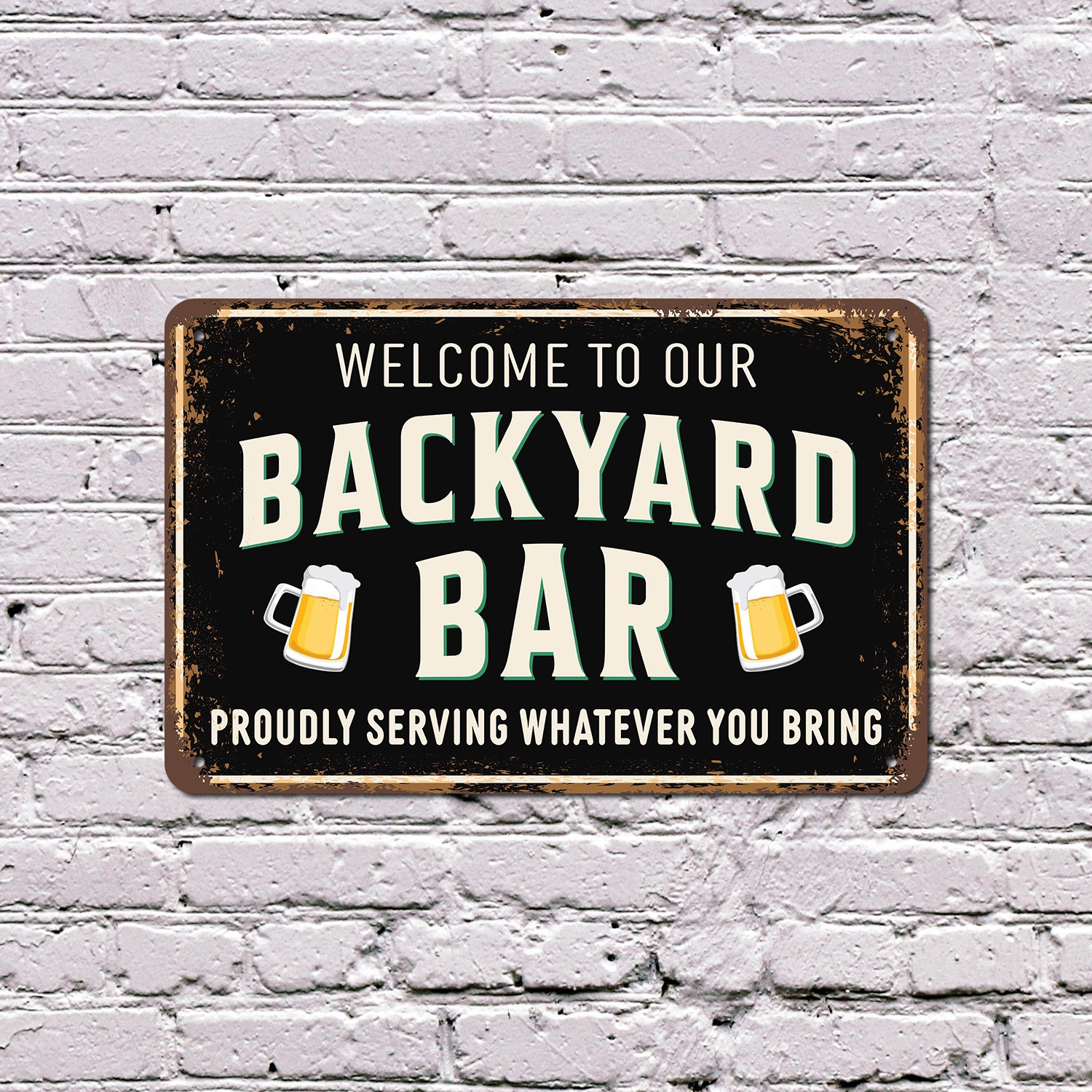 Backyard Bar Sign Good Friends Cold Drinks Durable Perfect for Patios Decks