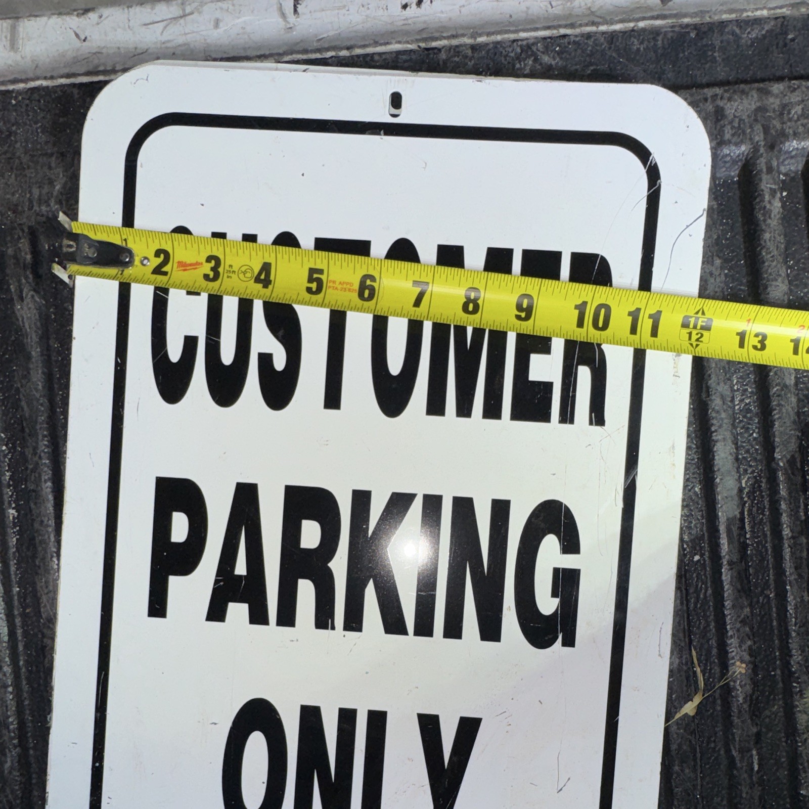 Set of (2) Customer Parking Only Exterior Sign White 12×18 Model 843487