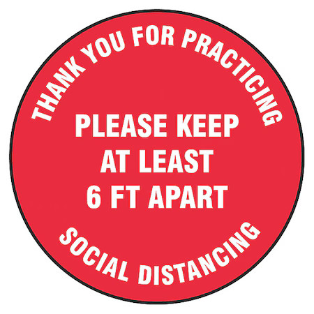 Zoro Select Mfs422 Floor Sign, 12 In H, 12 In W, Vinyl, English, Mfs422, Mfs422