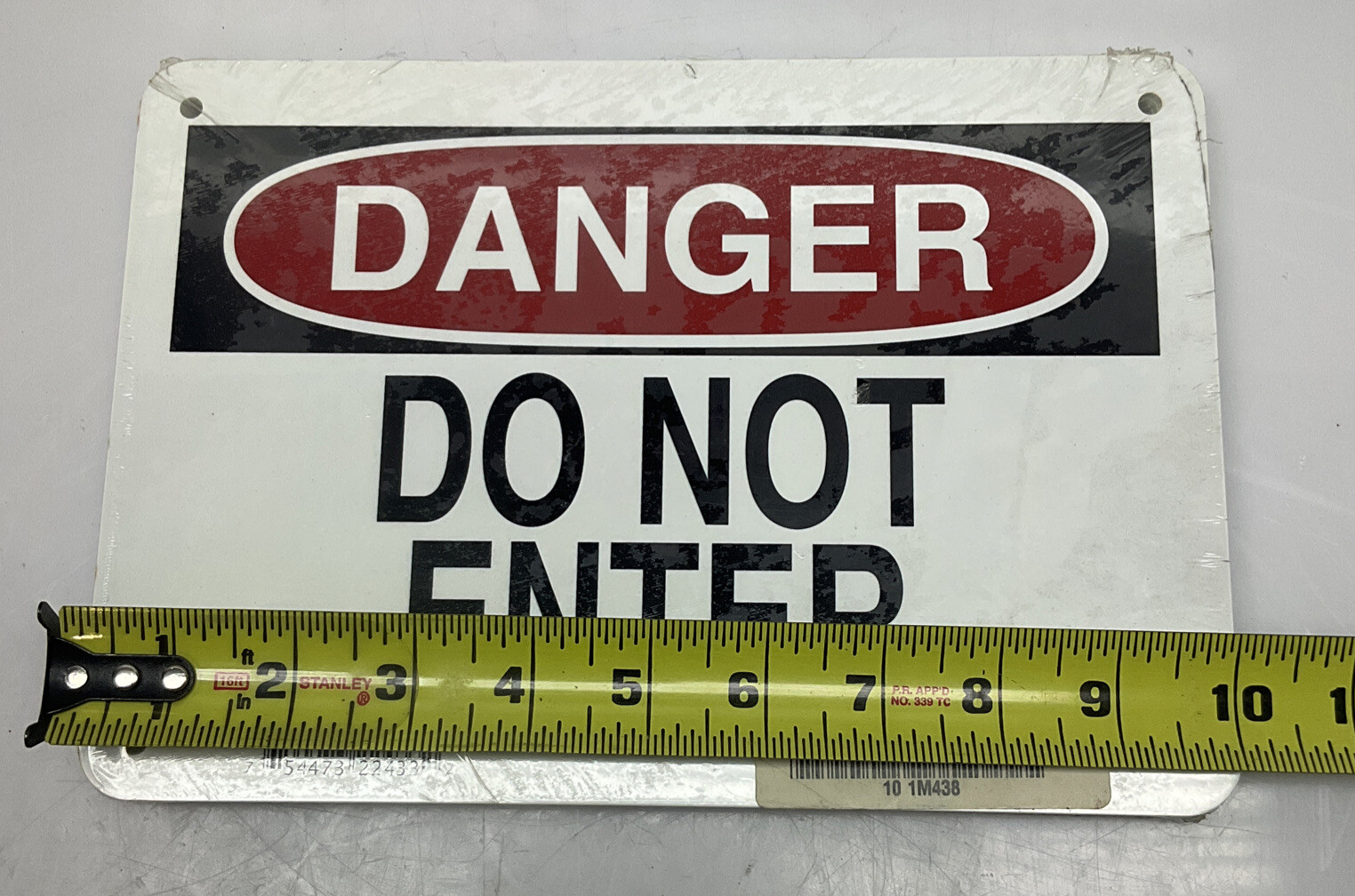 10 Pack Brady 22433 Danger Do Not Enter Sign Plastic 7” H x 10” L