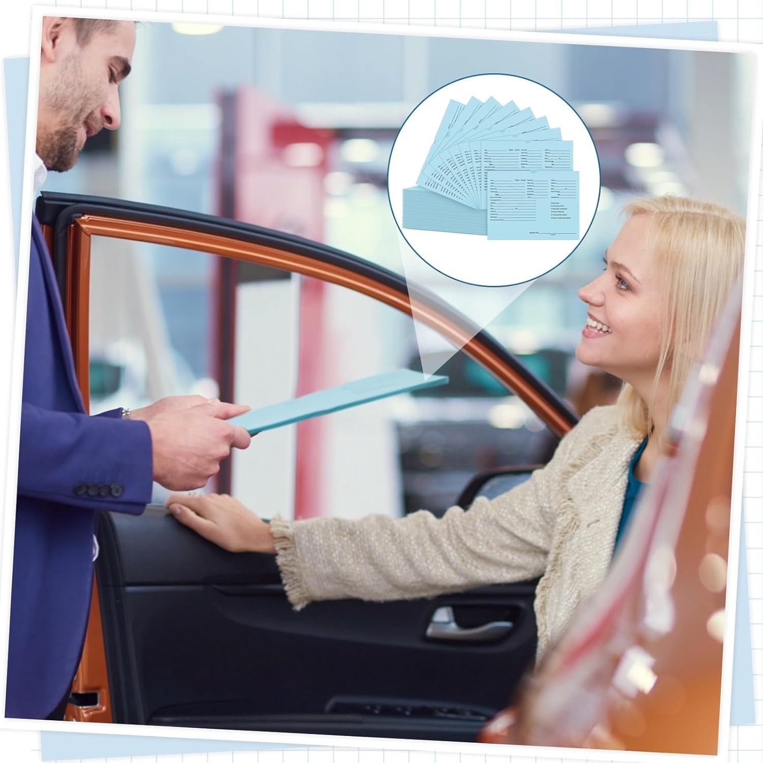 120 Pcs 9 x 12 In Vehicle Dealer Jackets for Car Sales 32lb Colored Printed Deal