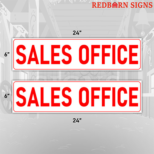 Sales Office 6&Prime;x24&Prime; REAL ESTATE RIDER SIGNS Double Sided 2PK – Visible Durable