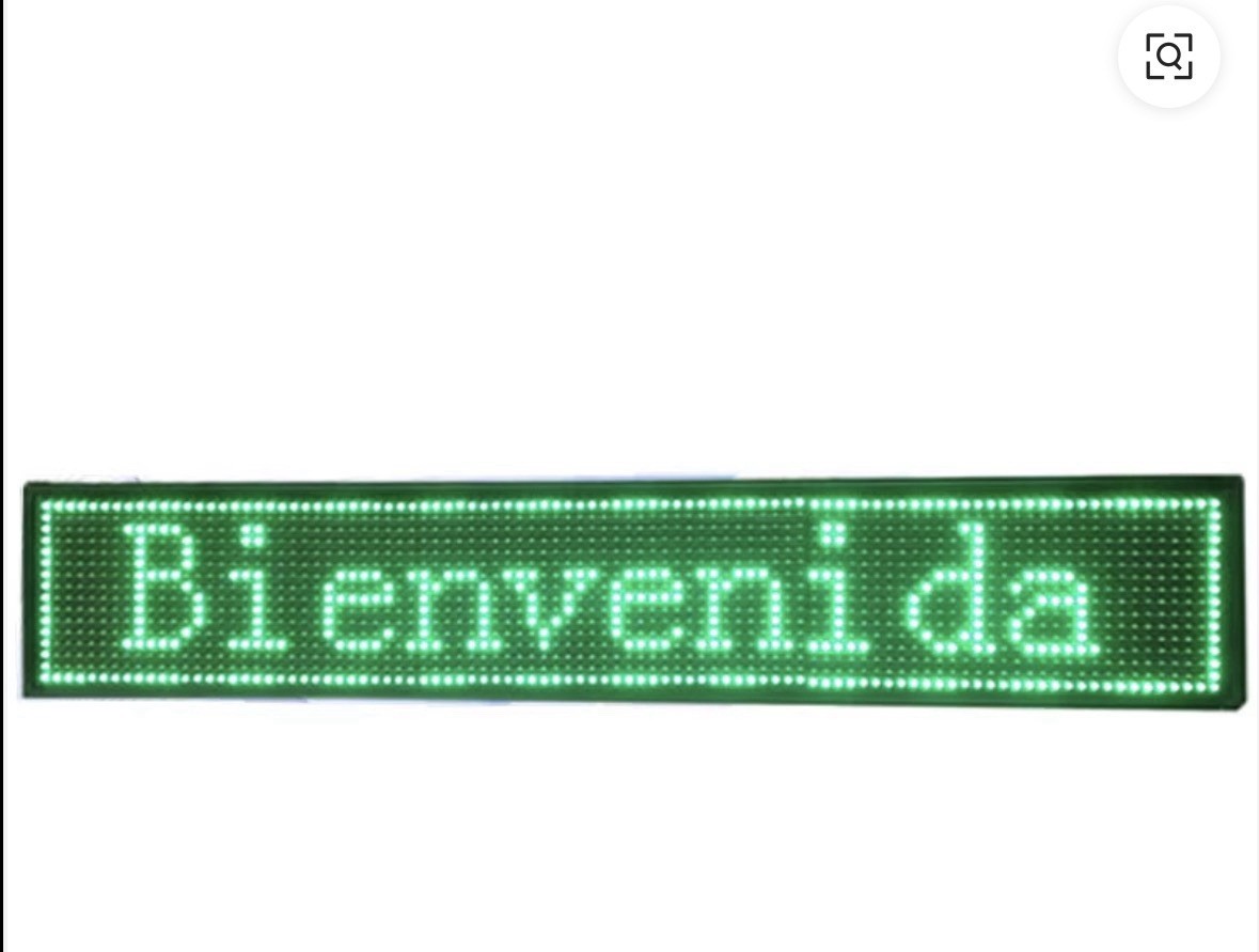 Programmable LED Welcome Message Display Sign Board, Black Exterior LED