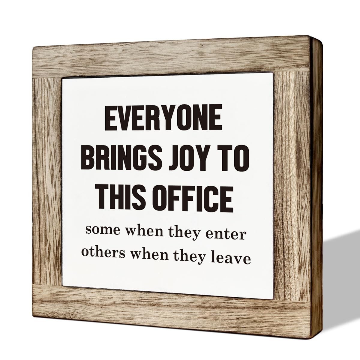 Wooden Box Signs Funny Office Quotes Bring Joy Desk Decor Coworker Gift