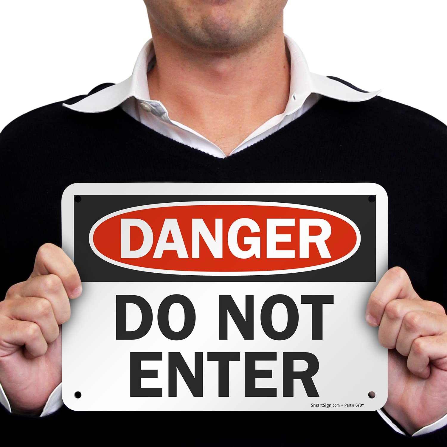 Danger Do Not Enter Sign 7×10 Inch Aluminum for Workplace Restricted Areas