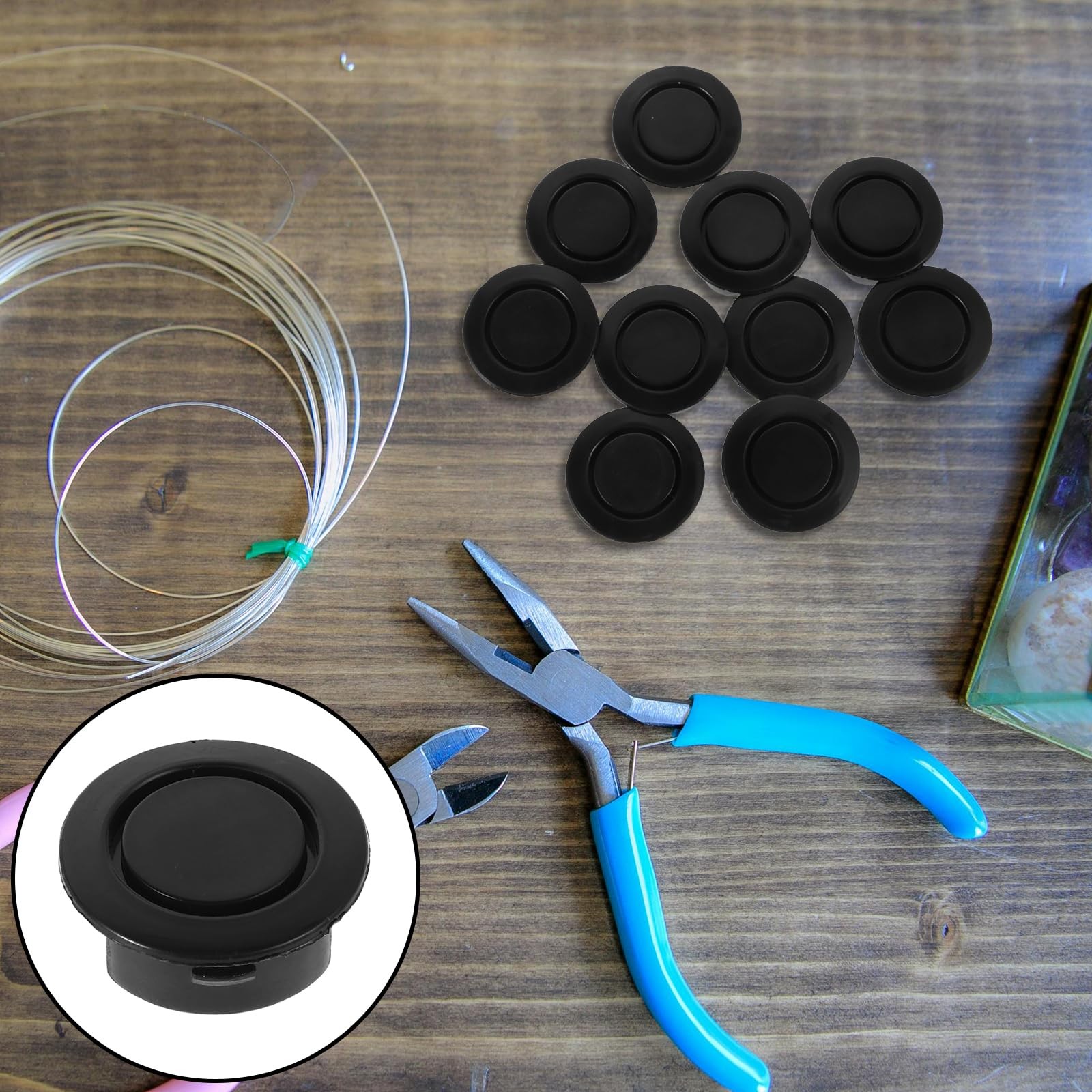 10pcs Bumper Sensor Hole Plugs, Plugs Universal Body Black