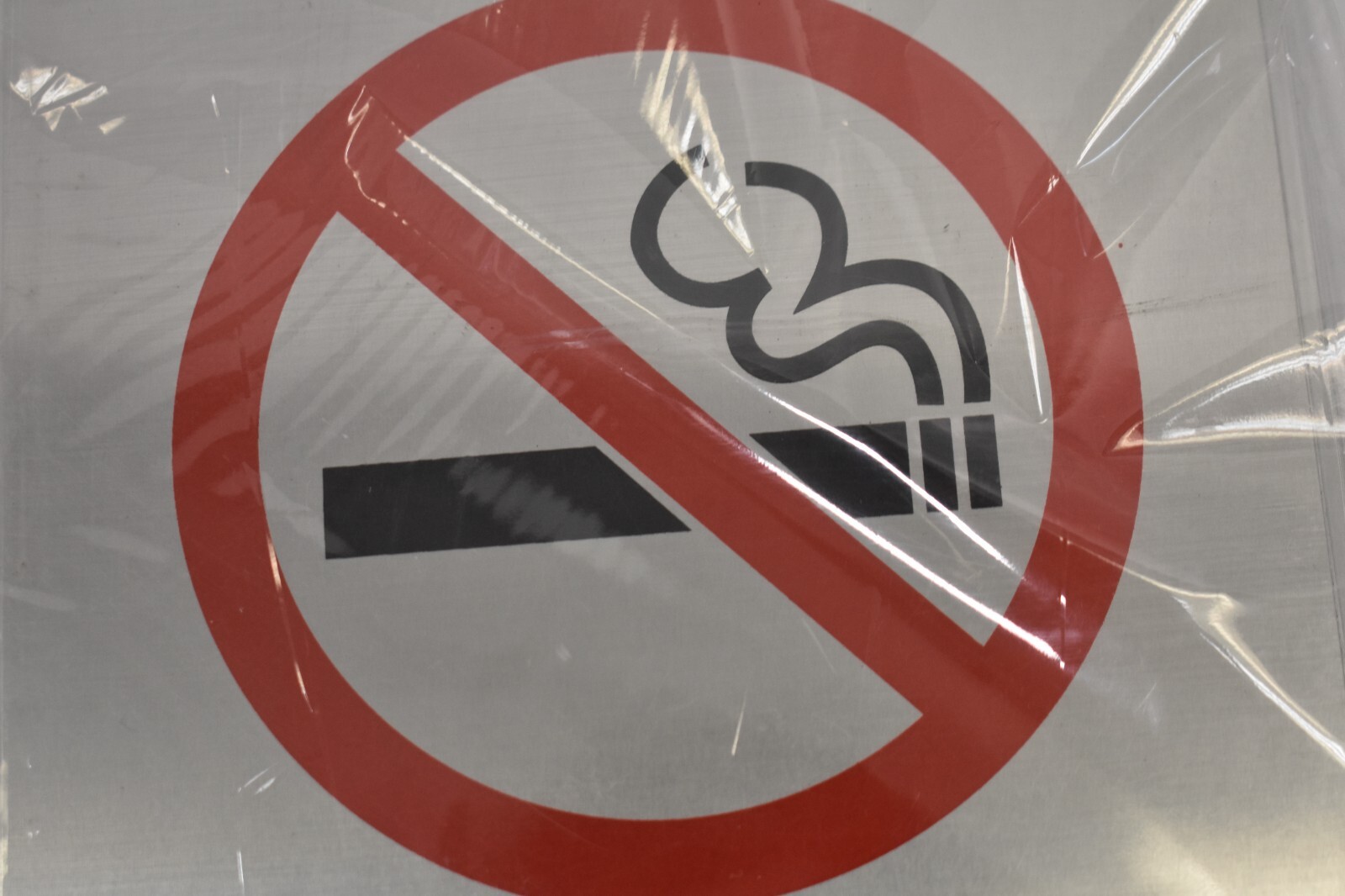 4 Pack No Smoking Sign Square Aluminum Metal Self Adhesive Warning 5.5&Prime;