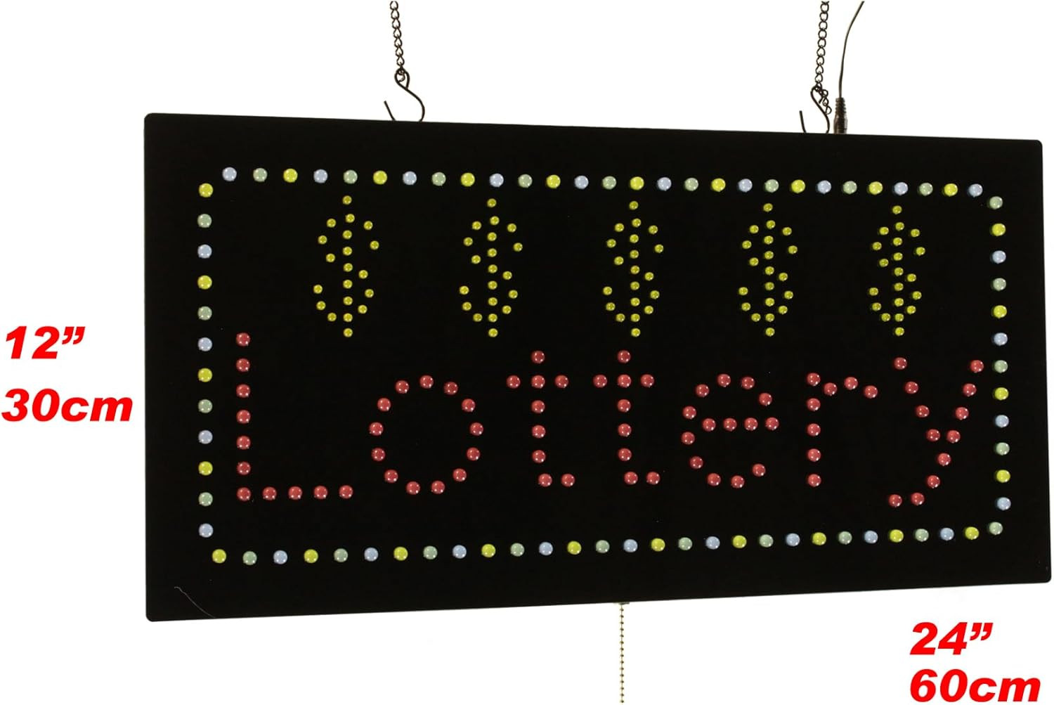 Bright LED Lottery Open Sign – 24&Prime;x12&Prime; Signboard for Grand Openings
