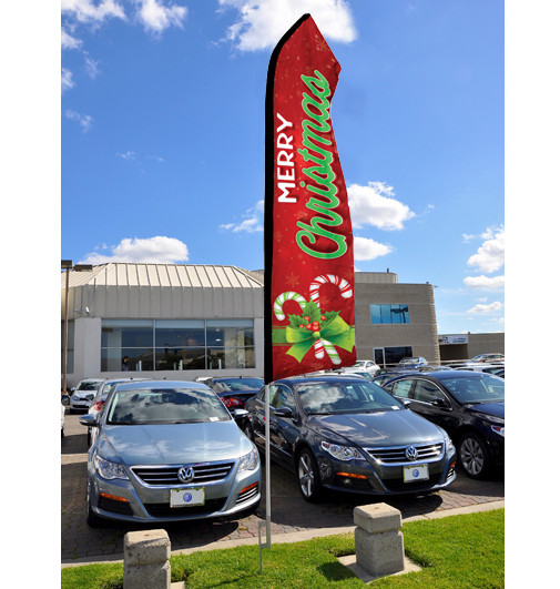 Holiday Christmas Replacement Swooper Feather Flag 12FT Seasonal Sale Sign