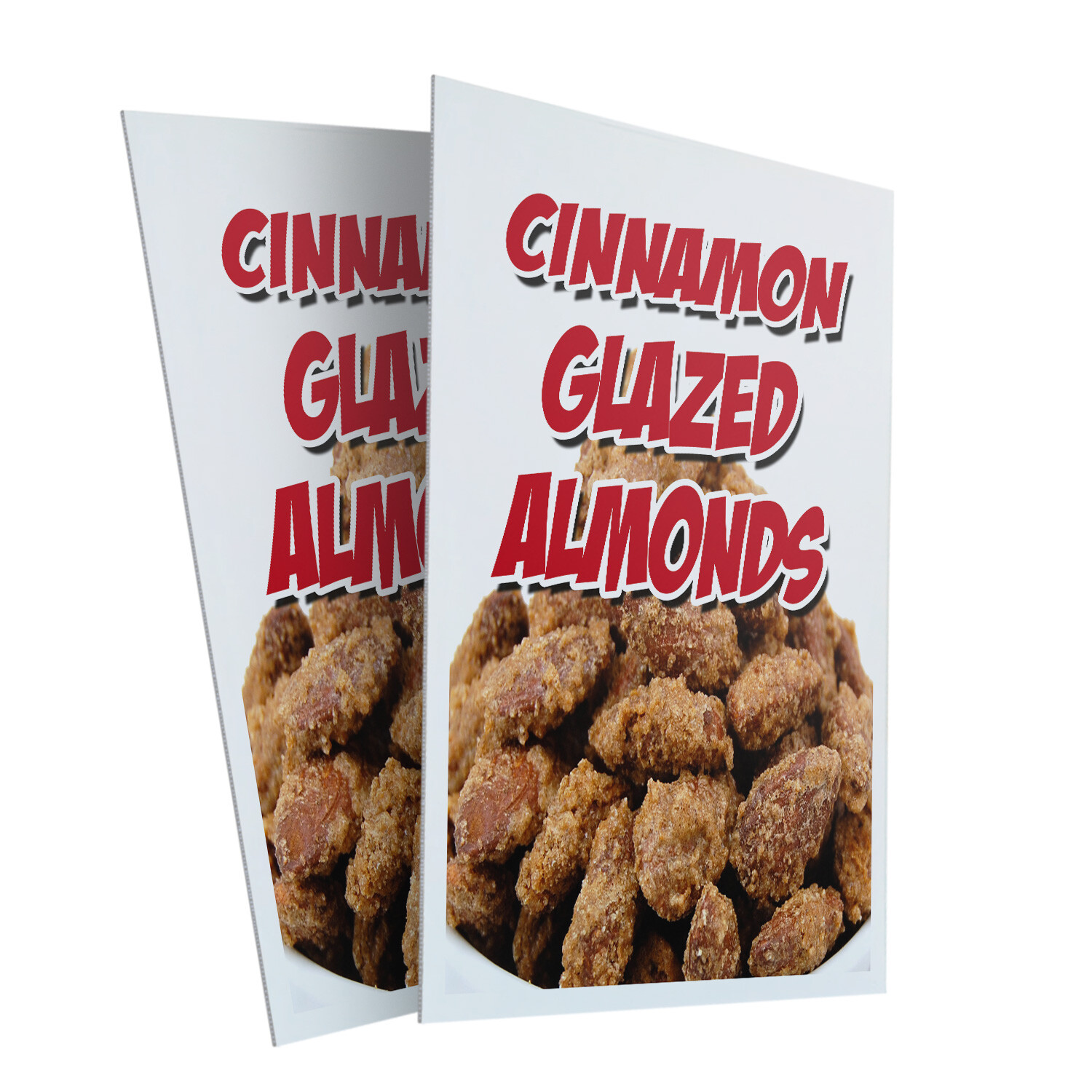 A-frame Sidewalk Cinnamon Glazed Almonds 24&Prime; x 36&Prime; Double Sided A-Frame Sidewalk