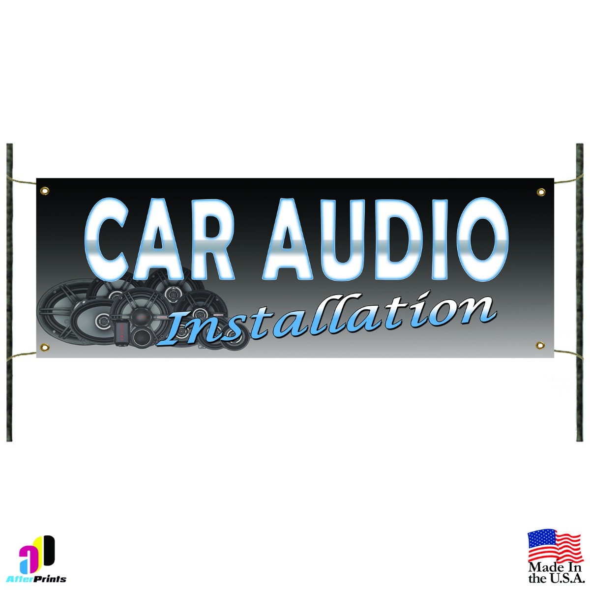 Car Audio Installation Vinyl Banner Sign Stereo Speakers Auto Repair Amps