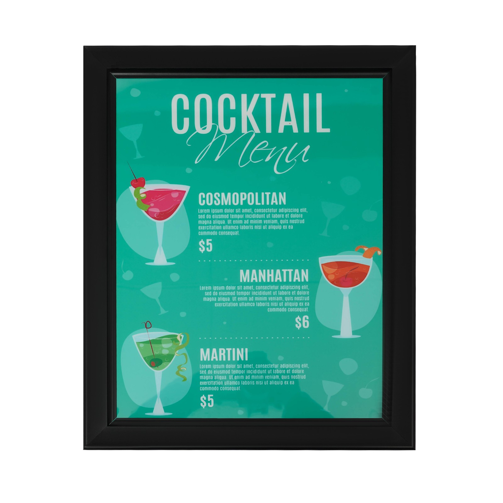 LED Light Box Movie Poster Frame Display Advertising Picture Black Frame
